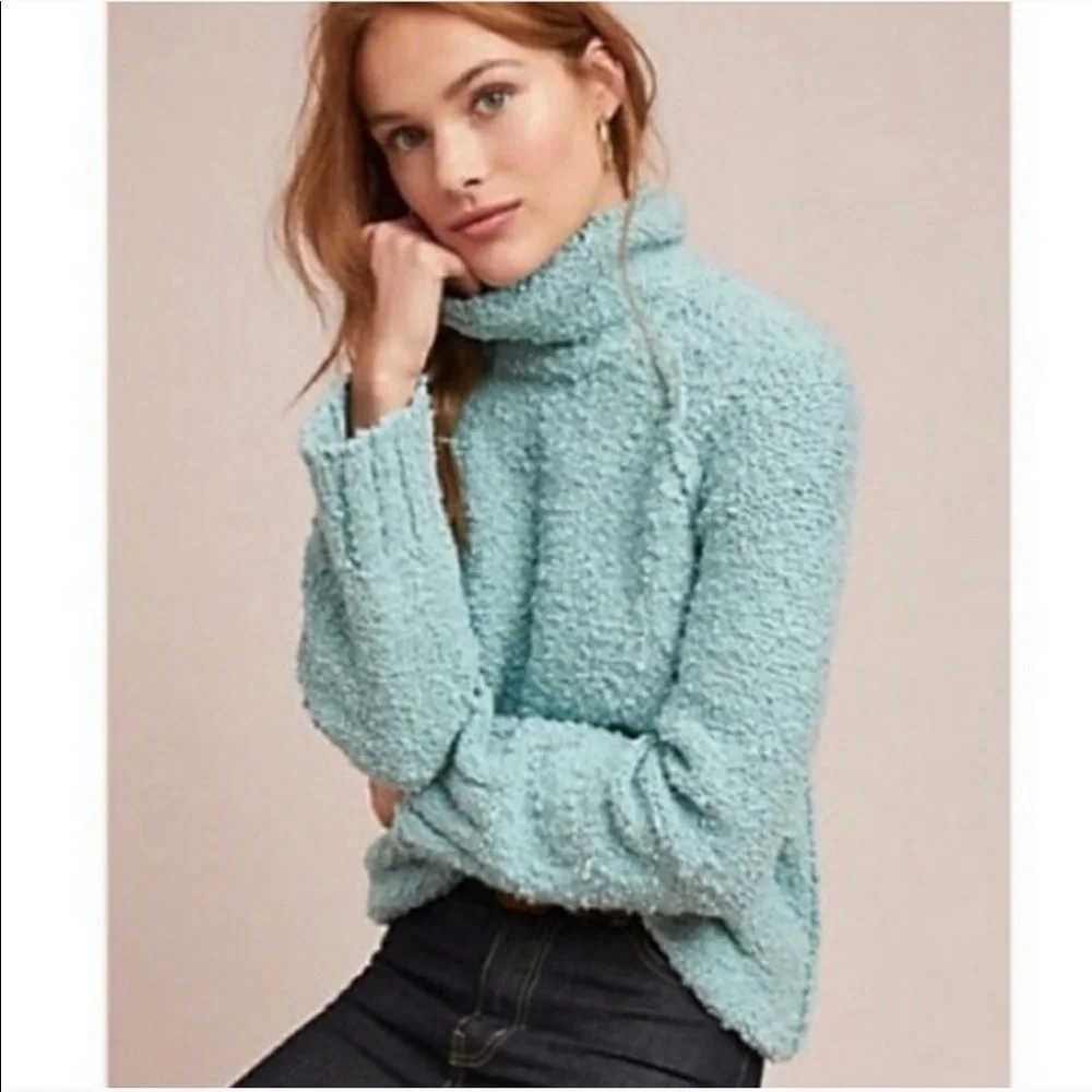 Moth Anthropologie Juliette Cream Popcorn Sweater
